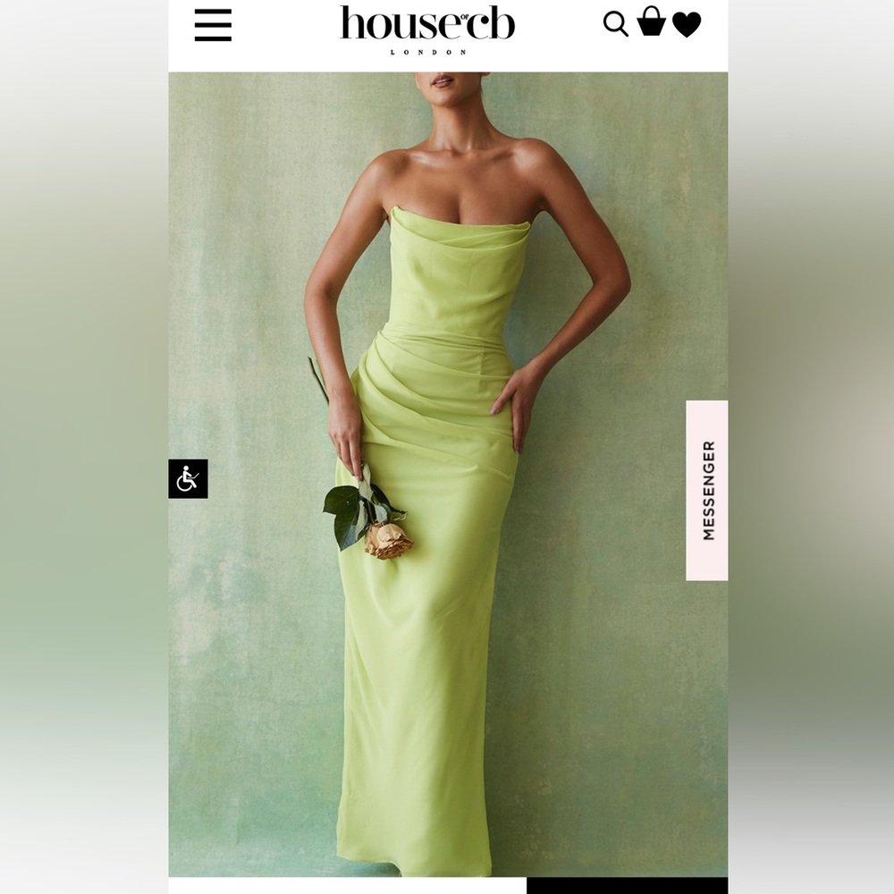 house of CB Adrienne dress in lime -sold out online